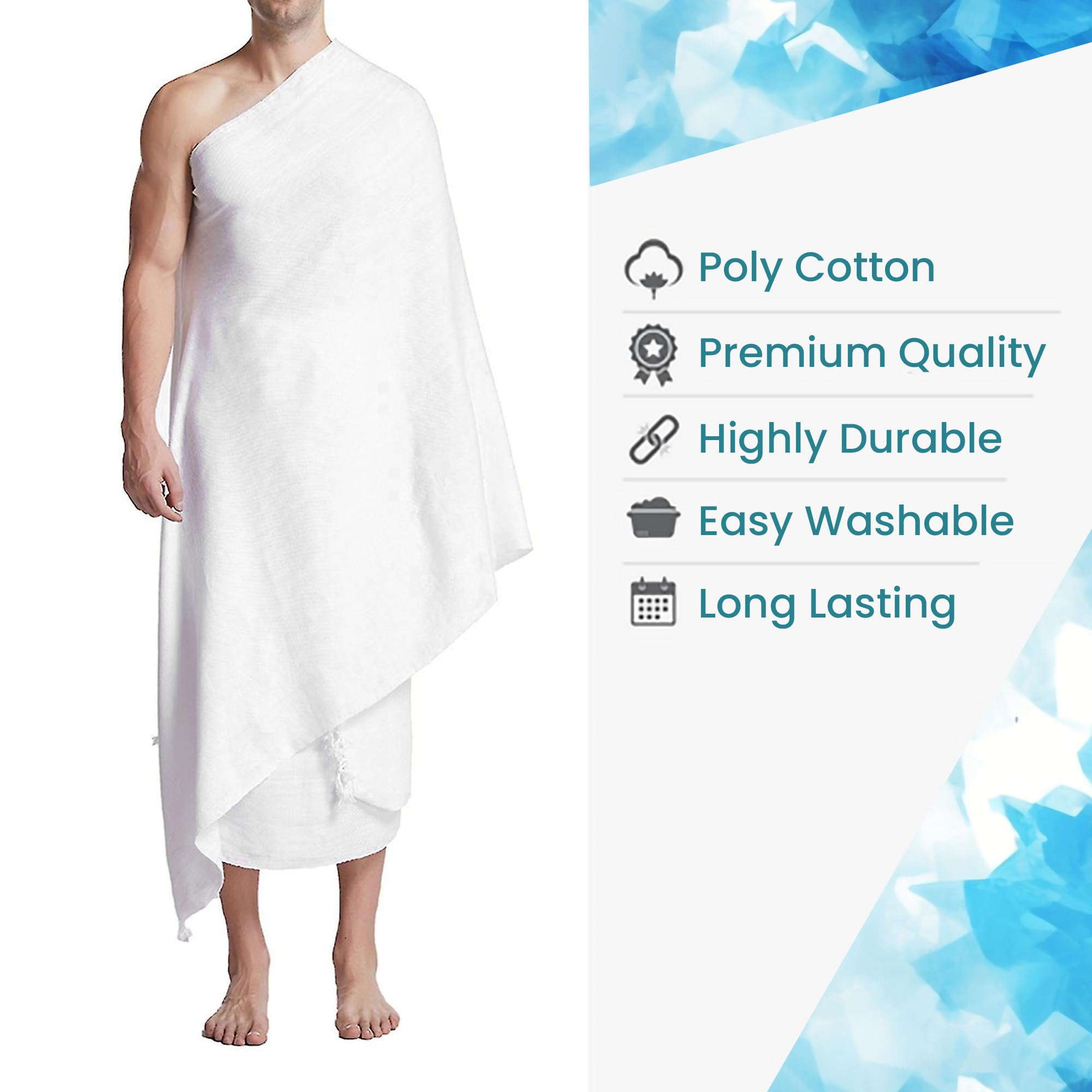 Premium Men’s Ehram Towel – 100% Cotton